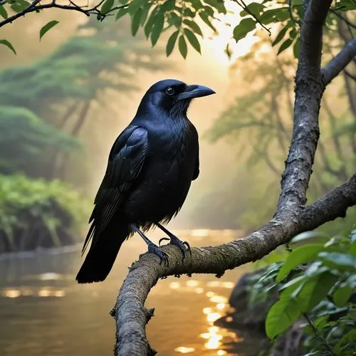 american crow,corvidae,pied currawong,perched on a log,black macaws sari,common raven,beautiful bird,currawong,australian pied cormorant,raven bird,asian bird,mountain jackdaw,black crow,huia,tropical bird,black raven,nature bird,black bird,white-winged widowbird,jackdaw,Photography,General,Realistic