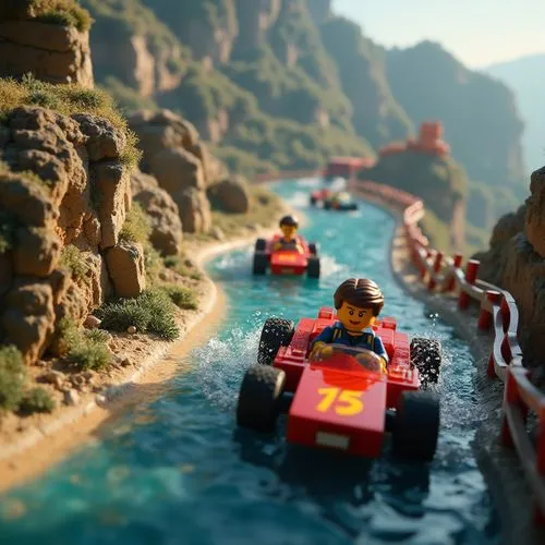 legoland,miniland,lego background,boat rapids,zamperla,trackmania,Photography,General,Cinematic