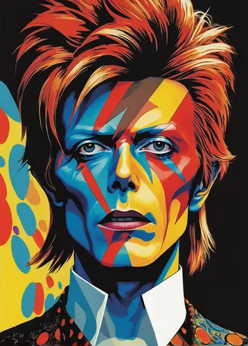 david bowie,popart,pop art style,cool pop art,bouffant,modern pop art,warhol,wpap,pop art colors,pop art,andy warhol,spaceman,60's icon,david,70's icon,effect pop art,pop art people,george,icon,emperor of space,Illustration,Japanese style,Japanese Style 05