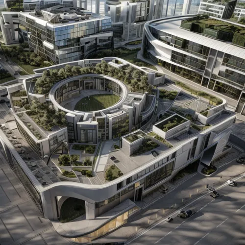 urban development,new housing development,3d rendering,oval forum,mixed-use,futuristic architecture,urban design,barangaroo,hospital landing pad,autostadt wolfsburg,hotel complex,condominium,apartment complex,apartment buildings,apartment blocks,urbanization,modern architecture,solar cell base,smart city,residences