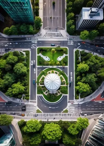 senayan,yuchengco,capitol square,marunouchi,akasaka,tokyo,aoyama,shiodome,the center of symmetry,tilt shift,klcc,minatomirai,bird's eye view,makati,japan garden,nihonbashi,sky city tower view,tokyo city,central park,singapore,Illustration,Vector,Vector 17