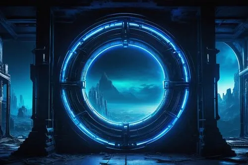 stargate,portal,portals,porthole,the door,mirror of souls,electric arc,magic mirror,iron door,door,echo,doorway,metallic door,atlantis,the mirror,enter,orb,wormhole,doors,blue door,Conceptual Art,Daily,Daily 28