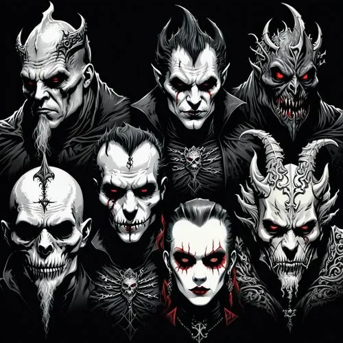 nightbreed,horde,volturi,nergal,madhouses,malekith,Illustration,Realistic Fantasy,Realistic Fantasy 46