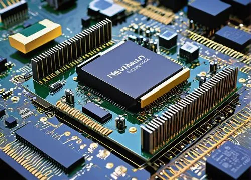 MIPS processor, computer architecture, motherboard, CPU socket, heat sink, fan, circuit board, wires, electronic components, microchip, integrated circuit, digital signal processing, 3D rendering, pip