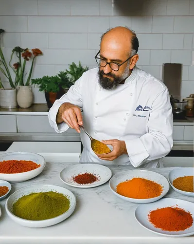 kanafeh,iranian cuisine,chef,colored spices,muhammara,punjabi cuisine,tandoori masala,ras el hanout,harissa,chef's uniform,culinary herbs,adana kebabı,za'atar,indian spices,mediterranean cuisine,indian cuisine,tandoori,men chef,jewish cuisine,south indian cuisine,Art,Artistic Painting,Artistic Painting 40