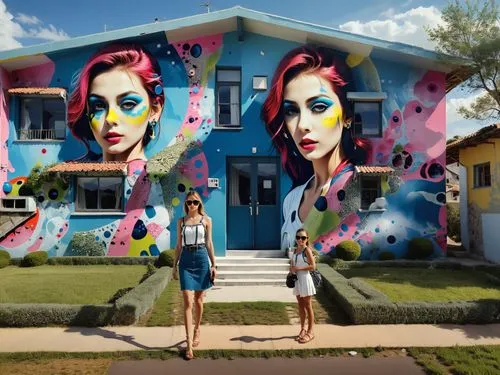 yard art,house painting,pop art effect,cool pop art,pop art style,dreamhouse,stilt houses,serebro,woman house,effect pop art,winehouse,swirlgirls,image manipulation,houses clipart,beachhouse,showhouse