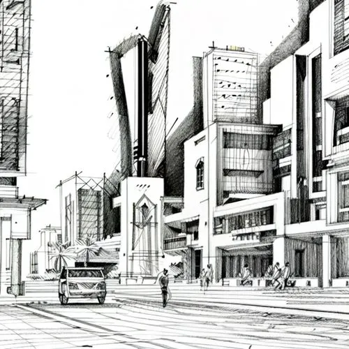 shinjuku,metropolis,business district,tokyo city,city corner,transport hub,kirrarchitecture,city trans,city buildings,industrial landscape,odaiba,industrial area,tokyo,city blocks,cityscape,concept art,buildings,futuristic architecture,umeda,city highway,Design Sketch,Design Sketch,Pencil Line Art