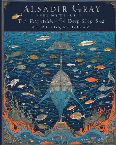 Explore the mysteries of the deep sea,aglais io,cd cover,galley,albatross,giant seabass,albacore fish,afloat,book cover,grey sea,earl gray,cover,grey whale,birds of the sea,mystery book cover,alcazar,