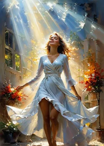 holy spirit,rapture,worshiper,gracefulness,anointing,guiding light,fantasy picture,worshiping,exalting,light bearer,divine healing energy,purity,the pillar of light,struzan,mediumship,feinting,exaltation,angelic,mystical portrait of a girl,dove of peace,Conceptual Art,Oil color,Oil Color 03