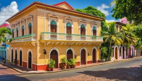 old colonial house,old town house,san juan,antigua,historic old town,barbados,city unesco heritage trinidad cuba,cienfuegos,trinidad cuba old house,historic building,hacienda,old buildings,townhouses,old houses,colorful facade,classical architecture,martinique,bridgetown,colonial,national cuban theatre,Illustration,Abstract Fantasy,Abstract Fantasy 11