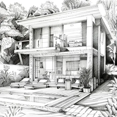 house drawing,tropical house,garden elevation,eco-construction,houses clipart,landscape design sydney,mid century house,bungalow,treehouse,renovation,timber house,floorplan home,hand-drawn illustratio