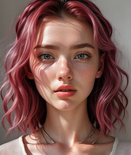 girl portrait,pink hair,pink beauty,natural pink,mystical portrait of a girl,portrait of a girl,natural color,light pink,digital painting,color pink,pink and brown,fantasy portrait,pink vector,dark pink in colour,dusky pink,pink,girl drawing,face portrait,rose pink colors,realdoll