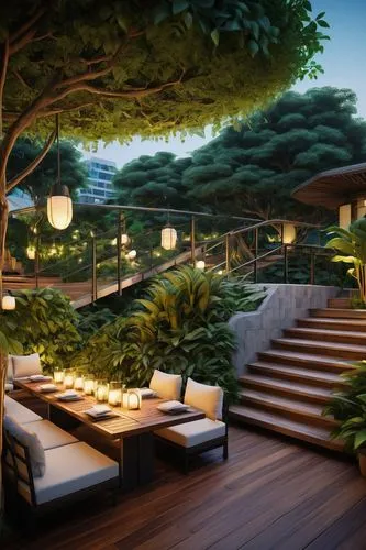 teahouse,roof landscape,terrace,ryokan,outdoor dining,yamashiro,landscaped,sake gardens,japanese-style room,verandah,ryokans,landscape background,japanese garden,roof terrace,terrasse,landscape design sydney,veranda,japan garden,roof garden,japanese zen garden,Illustration,Japanese style,Japanese Style 14