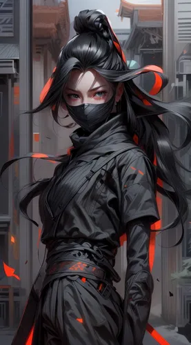 katana,nine-tailed,masquerade,samurai,shinigami,assassin,crow queen,geisha,fire red eyes,mulan,shinobi,black crow,ninjutsu,red eyes,samurai fighter,swordswoman,kenjutsu,sensei,black raven,yukio