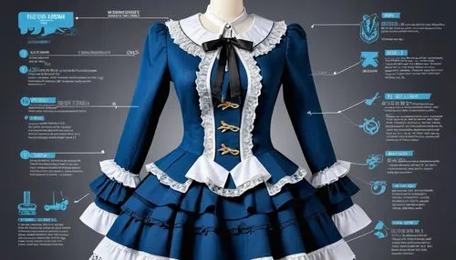 anime japanese clothing,kantai collection sailor,doll dress,frills,tsumugi kotobuki k-on,folk costume,sakuya,traje,viceregal,a uniform,imperial coat,dress doll,uniforms,school clothes,xestia,victorian style,uniform,seiran,country dress,crinoline,Unique,Design,Infographics