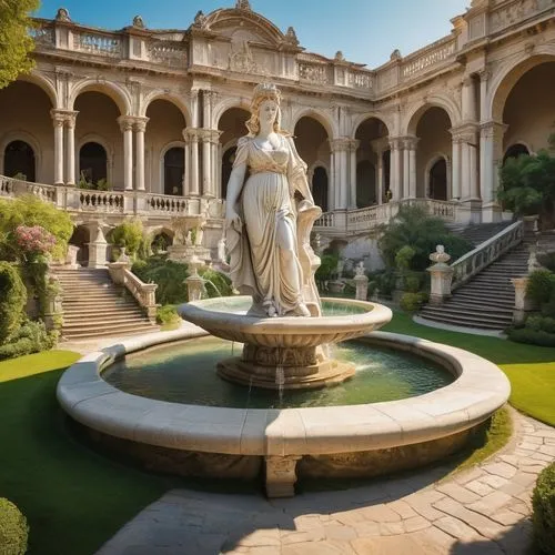 villa cortine palace,janiculum,marble palace,palladianism,belvedere,palace garden,palermo,certosa,noto,certosa di pavia,villa borghese,giarratano,proserpina,arcadia,jardiniere,sicilia,secret garden of venus,garden of the fountain,villa d'este,water palace,Illustration,Abstract Fantasy,Abstract Fantasy 23