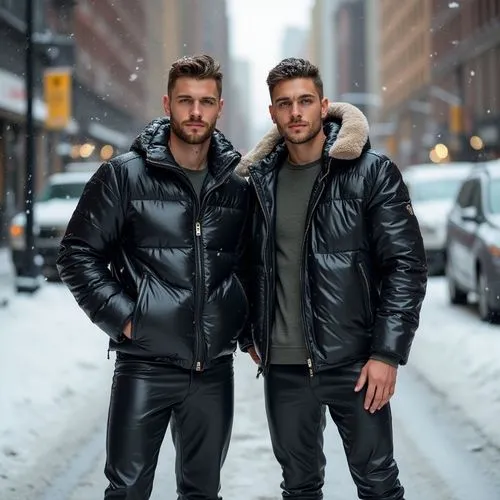 parkas,leathery,leather,black leather,snowsuits,leatherman