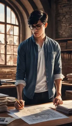 scholar,librarian,gutenberg,tutor,male poses for drawing,papermaster,bibliographer,scholarly,draughtsman,academic,gunsmith,conservator,learningsmith,paleographer,mapmaker,papermaker,tutoring,ravenclaw,study,illustrator,Illustration,Realistic Fantasy,Realistic Fantasy 42