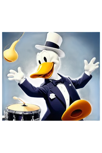 rockerduck,glomgold,donald duck,duckwitz,diduck,tubist,big band,donald,dolan,conductor,scroop,donaldo,duckman,orchesta,jodocus,daffy,piolin,duck,orkestar,khadaffy,Illustration,Retro,Retro 18