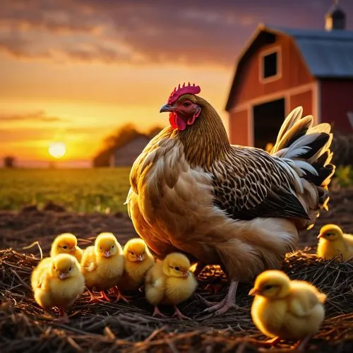 parents and chicks,hen with chicks,baby chicks,chicken farm,chicken chicks,laying hens,hatching chicks,chicks,farm animals,hen,free-range eggs,backyard chickens,poultry,hen limo,livestock farming,portrait of a hen,domestic chicken,laying hen,pullet,ducklings,Photography,General,Fantasy