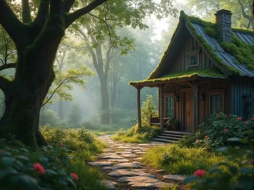 house in the forest,summer cottage,little house,home landscape,cottage,country cottage,fairy door,forest house,cottage garden,lonely house,fairy house,fairytale forest,wooden house,arrietty,wooden path,small house,the threshold of the house,fairyland,small cabin,dreamhouse,Photography,General,Realistic