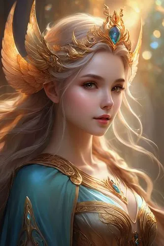 frigga,golden crown,margaery,margairaz,fantasy portrait,elona,ellinor,elenore,fantasy art,golden unicorn,sigyn,gold crown,jaina,rafaela,galadriel,llyra,fairy queen,fae,etheria,mervat,Illustration,Realistic Fantasy,Realistic Fantasy 01