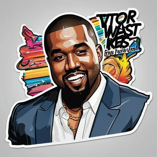 vector illustration,vector graphic,vector image,vector art,kanye,kayne,wests,vector design,clipart sticker,fashion vector,northwest,sticker,vector images,yeezus,vector graphics,stickers,sportsticker,vector,donda,ye,Unique,Design,Sticker