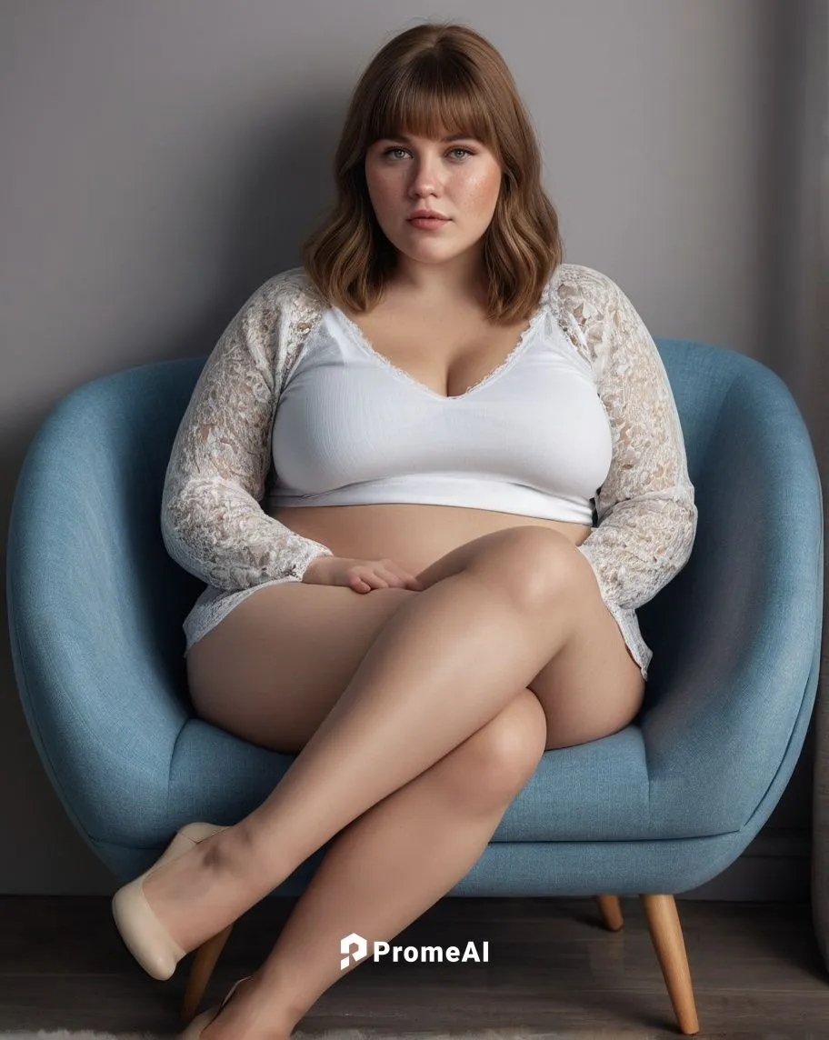 1106 chubby Dutch women with bangs,freckles wearing an outfit with pantyhose sitting in the footstool a perfectly clean face with long eyelashes Woman  hyper-detailed textures, stunning realism, award