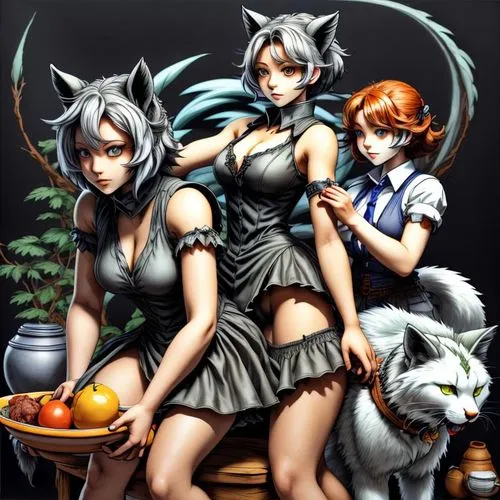 maidservants,elfquest,halloween background,darkstalkers,maids,halloween banner