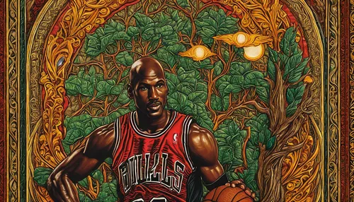 michael jordan,kareem,king david,the court sandalwood carved,game illustration,ancient icon,arabic background,basketball player,embossed rosewood,paisley digital background,moses,twelve apostle,oracle,moorish,taj,zion,ramadan background,tarot,black mamba,nba,Art,Classical Oil Painting,Classical Oil Painting 28