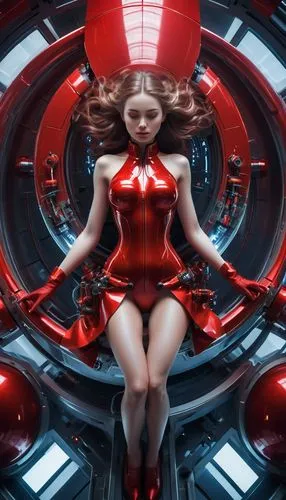 scarlet witch,barbarella,red matrix,femforce,cyberangels,red super hero,Conceptual Art,Fantasy,Fantasy 11