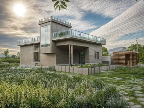 dunes house,modern house,cubic house,kundig,ecoterra,roof garden,cantilevers,snohetta,grass roof,modern architecture,cube house,cantilevered,earthship,roof landscape,wayzata,mid century house,blockhouse,radziner,summer house,contemporary,Landscape,Garden,Garden Design,Native Garden