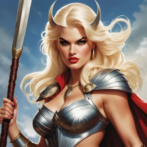 thorhild,thundra,female warrior,gunhild,sigyn,brunhild,gunnhild,heroic fantasy,hippolyta,etheria,krietor,fantasy woman,shera,brunhilde,thors,thora,yavana,warrior woman,thunderer,thorning,Conceptual Art,Fantasy,Fantasy 03