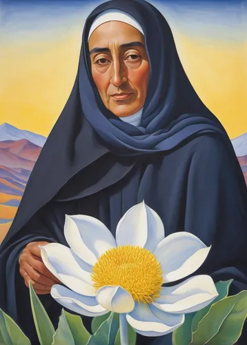 marguerite,portrait of christi,cape marguerite,carmelite order,desert flower,yogananda,yogananda guru,mother teresa,rosa bonita,benedictine,flower painting,lily of the desert,saint therese of lisieux,flowers png,sun flowers,woolflowers,adelita,khokhloma painting,cape marguerites,flower of the passion,Art,Artistic Painting,Artistic Painting 21