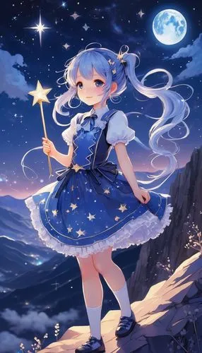 constellation lyre,starry sky,moon and star background,rem in arabian nights,stars and moon,starry,fairy galaxy,falling star,night sky,constellation unicorn,starlight,star sky,the night sky,moonbow,nightsky,moon and star,lunar,falling stars,night star,luna,Illustration,American Style,American Style 06