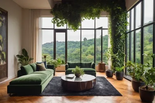 green living,hanging plants,living room,greenery,apartment lounge,sitting room,interior design,livingroom,houseplants,house plants,hanging plant,beautiful home,great room,modern decor,bamboo curtain,philodendrons,sunroom,houseplant,green plants,balcony garden,Art,Artistic Painting,Artistic Painting 27