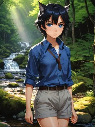 darjeeling,anime japanese clothing,anime 3d,hiking,nikko,ganai,domestic short-haired cat,forest background,anime cartoon,forest walk,world end,background image,kinara,summer background,in the forest,ren,sonoda love live,a uniform,blue-collar worker,hiker,Conceptual Art,Fantasy,Fantasy 28