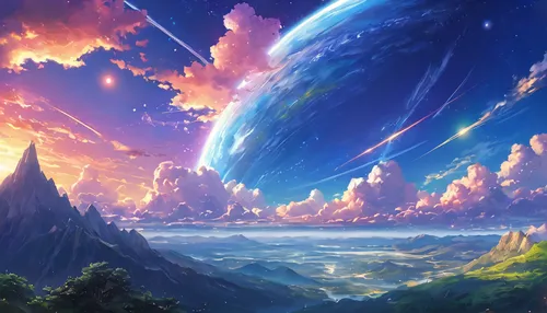 fantasy landscape,planetaria,terraformed,fantasy picture,fantasy world,futuristic landscape,mountain world,earthlike,landscape background,dream world,wonderlands,fantasy art,skyterra,dreamscape,homeworld,3d fantasy,alien planet,terraform,terraforming,skylands,Photography,General,Natural