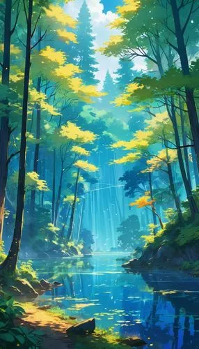 forest landscape,forest lake,forest background,forest,landscape background,nature background,fantasy landscape,forest glade,forest of dreams,forests,beautiful wallpaper,the forest,autumn forest,fairy forest,holy forest,river landscape,nature landscape,nature wallpaper,fairytale forest,the forests,Illustration,Japanese style,Japanese Style 03