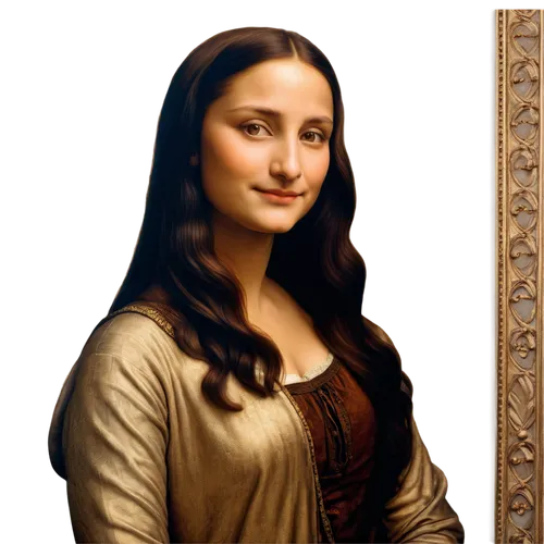 mona lisa,the mona lisa,leonardo da vinci,cepora judith,portrait background,vinci,portrait of christi,bouguereau,portrait of a girl,joan of arc,girl in a long,custom portrait,baluster,artemisia,vector image,staves,bougereau,gothic portrait,vector images,the girl's face,Illustration,Paper based,Paper Based 22