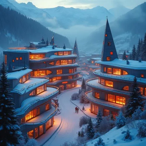 santa's village,alpine village,verbier,mountain huts,avoriaz,courchevel,winter village,christmas landscape,adelboden,arosa,morzine,zermatt,megeve,mountain hut,chalets,christmas town,anterselva,snowhotel,gstaad,aprica,Photography,General,Realistic