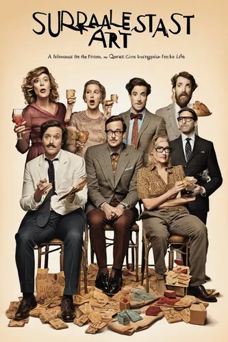 Craft a hilarious sitcom script about a group of friends navigating through their quarter-life crisis.,surealist,suitcase,cd cover,suitcases,postal scale,mustard seeds,setsquare,succade,murten morat,m