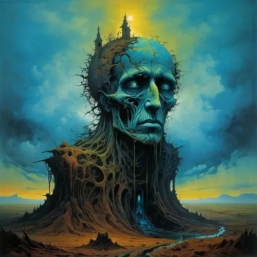 death's-head,death's head,corrosion,dead earth,tower of babel,necropolis,corroded,death head,fantasy art,old man of the mountain,disfigurement,the grave in the earth,ghost castle,el salvador dali,hinnom,ghost forest,primitive man,death god,shamanic,frankenstein,Conceptual Art,Graffiti Art,Graffiti Art 02