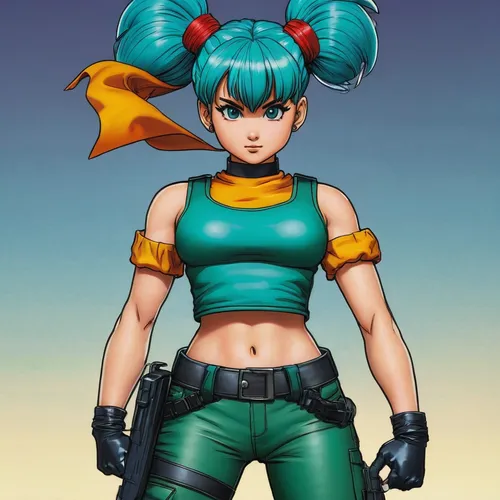 kotobukiya,aqua,dragonball,takikomi gohan,muscle woman,pompadour,goku,goddess of justice,matsuno,game character,eva,trunks,dragon ball,kosmea,actionfigure,toori,cable,game figure,bullet,mara,Illustration,American Style,American Style 11