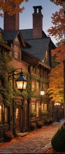 townscapes,briarcliff,ludgrove,maplecroft,sylvania,newcrest,townhouses,kleinburg,new england style house,oakhurst,aurora village,fall landscape,netherwood,townhome,wooden houses,ferncliff,townhomes,country estate,haddonfield,heathman,Illustration,Retro,Retro 25