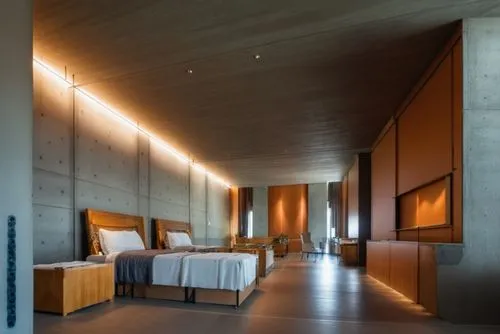 corten steel,concrete ceiling,modern room,exposed concrete,structural plaster,wooden wall,hallway space,wooden beams,interior modern design,archidaily,contemporary decor,dunes house,wall plaster,sleeping room,room divider,danish room,modern decor,stucco wall,laminated wood,rooms,Photography,General,Realistic