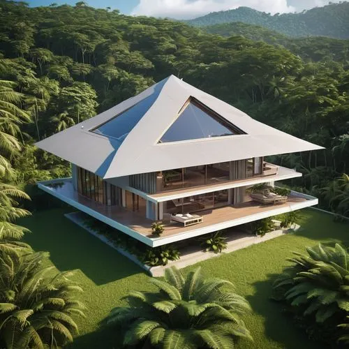 tropical house,holiday villa,samui,amanresorts,anantara,3d rendering,modern house,langkawi,asian architecture,tanoa,frame house,tropical greens,folding roof,forest house,kerala,baan,hodara,private house,angsana,paradisus,Photography,General,Realistic