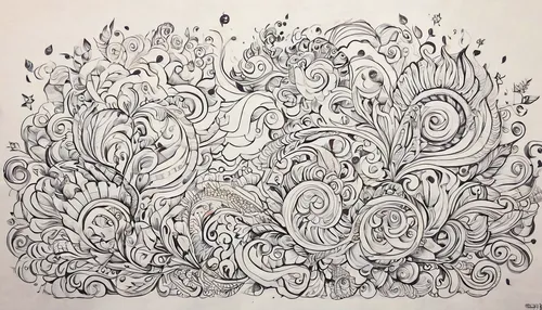 whirlpool pattern,coral swirl,floral doodles,mandala drawing,tangle,swirls,mandala flower drawing,paisley pattern,whirlpool,floral composition,flower drawing,pen drawing,flower line art,swirl,heart swirls,swirling,japanese wave paper,floral pattern paper,zentangle,fluid flow,Illustration,Black and White,Black and White 05