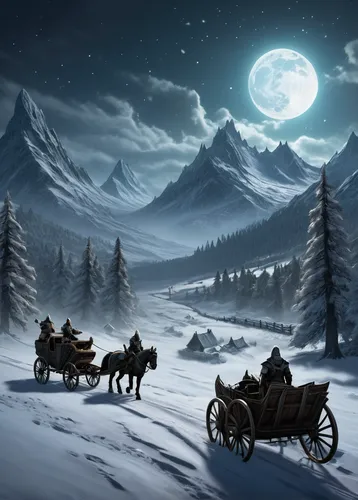 sleigh ride,christmas caravan,sleigh with reindeer,santa sleigh,christmas landscape,christmas snowy background,sleigh,north pole,nordic christmas,carriage ride,horse-drawn carriage,horse drawn carriage,fantasy picture,christmasbackground,winter background,snow scene,horse carriage,christmas trailer,old wagon train,christmas wallpaper,Photography,Black and white photography,Black and White Photography 11