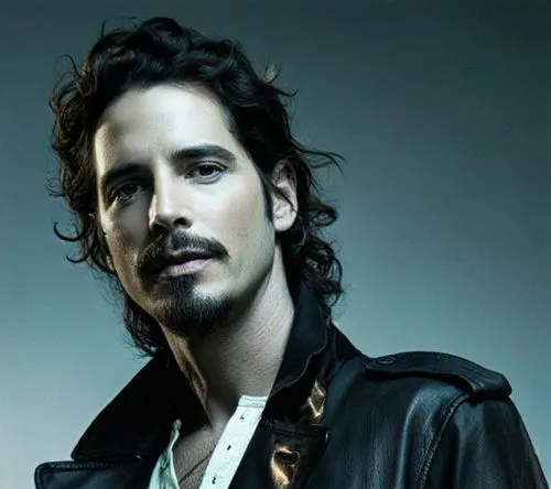 the man with the curly hairs looks at the camera,arjona,audioslave,bisbal,manganiello,aramis,alcide